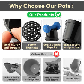 BTPLASTIK plastic plant pots for indoor and outdoor gardening