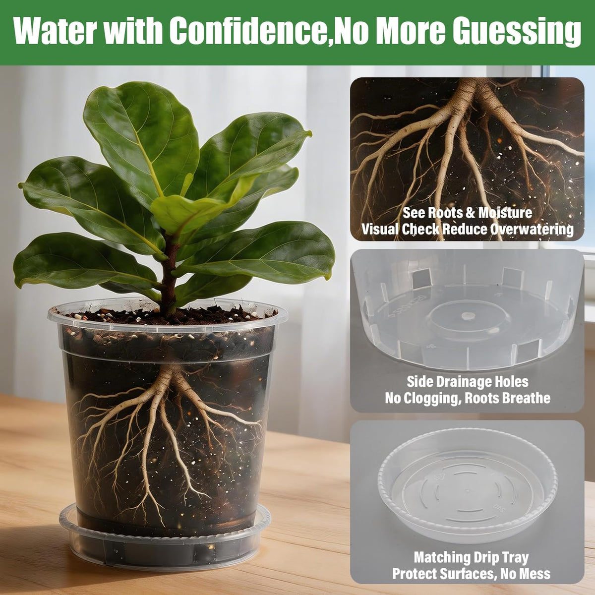 BTPLASTIK pot with reinforced rim offers easy grip during handling.