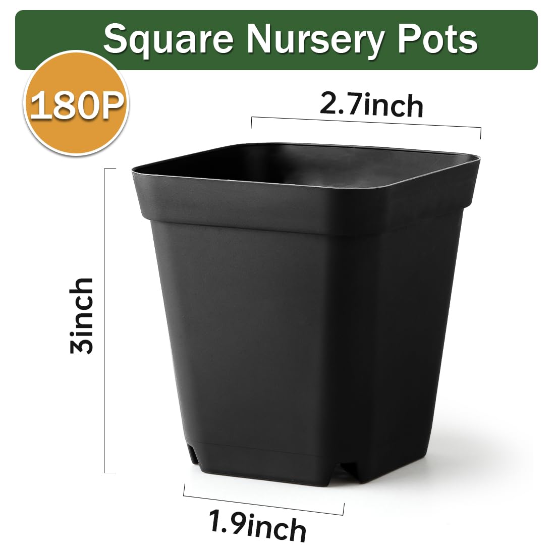 BTPLASTIK pot with slim drainage holes promotes airflow and healthy roots.