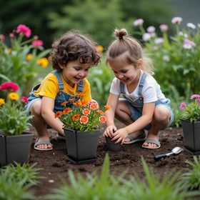 BTPLASTIK square planter, frost-resistant design for outdoor use.