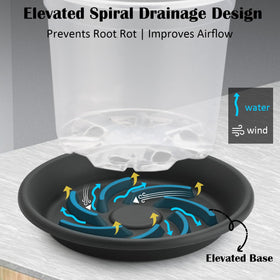 BTPLASTIK Water Catchment 12-Inch: large capacity reduces mess after watering