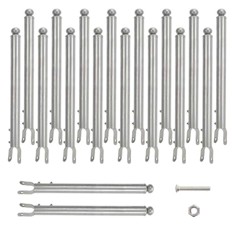 BTRAM chain-link extension top rail in galvanized steel for durability.