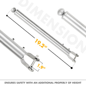 BTRAM galvanized extension with bolts shown for easy installation.