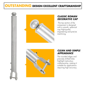 BTRAM U-joint design allows flexible angle attachment on the top rail.