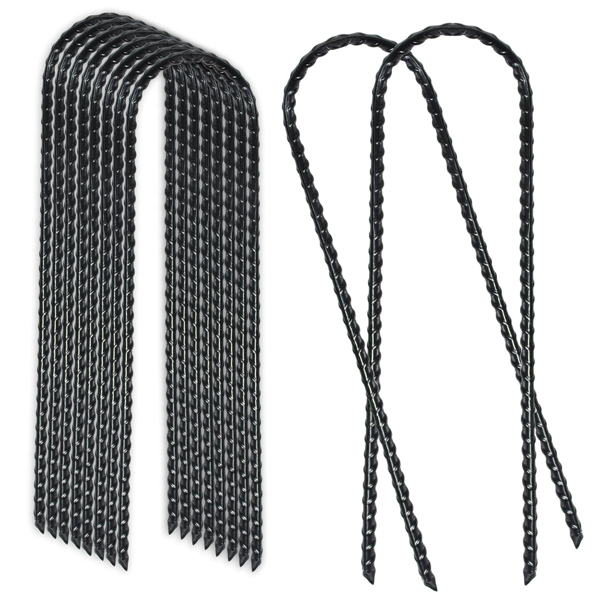BTSULYOO trampoline wind stake 10 inch secures trampolines for stable outdoor use.
