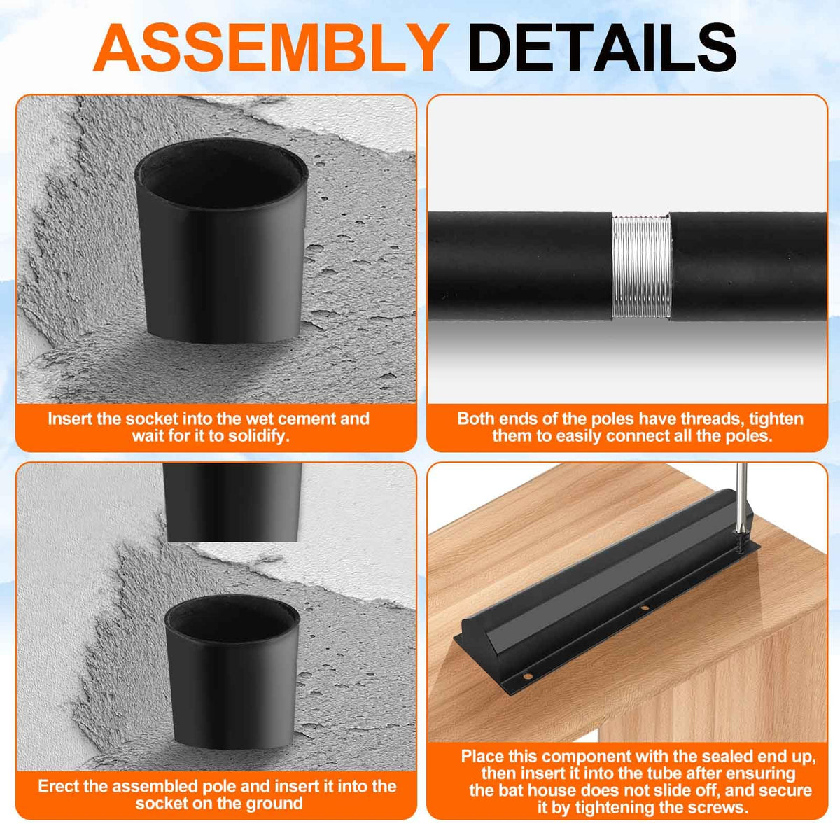 BTXKQTH adjustable four-section bat adapter enables precise roost height.