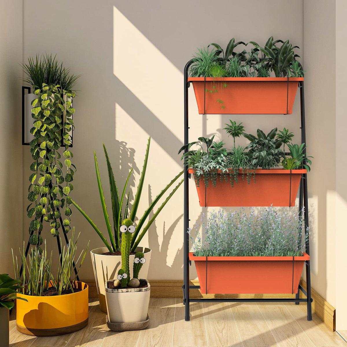 BTY 16.8 by 6.8-inch planter bins fit compact spaces.