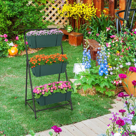 BTY ergonomic trapezoidal stand reduces bending during gardening tasks.