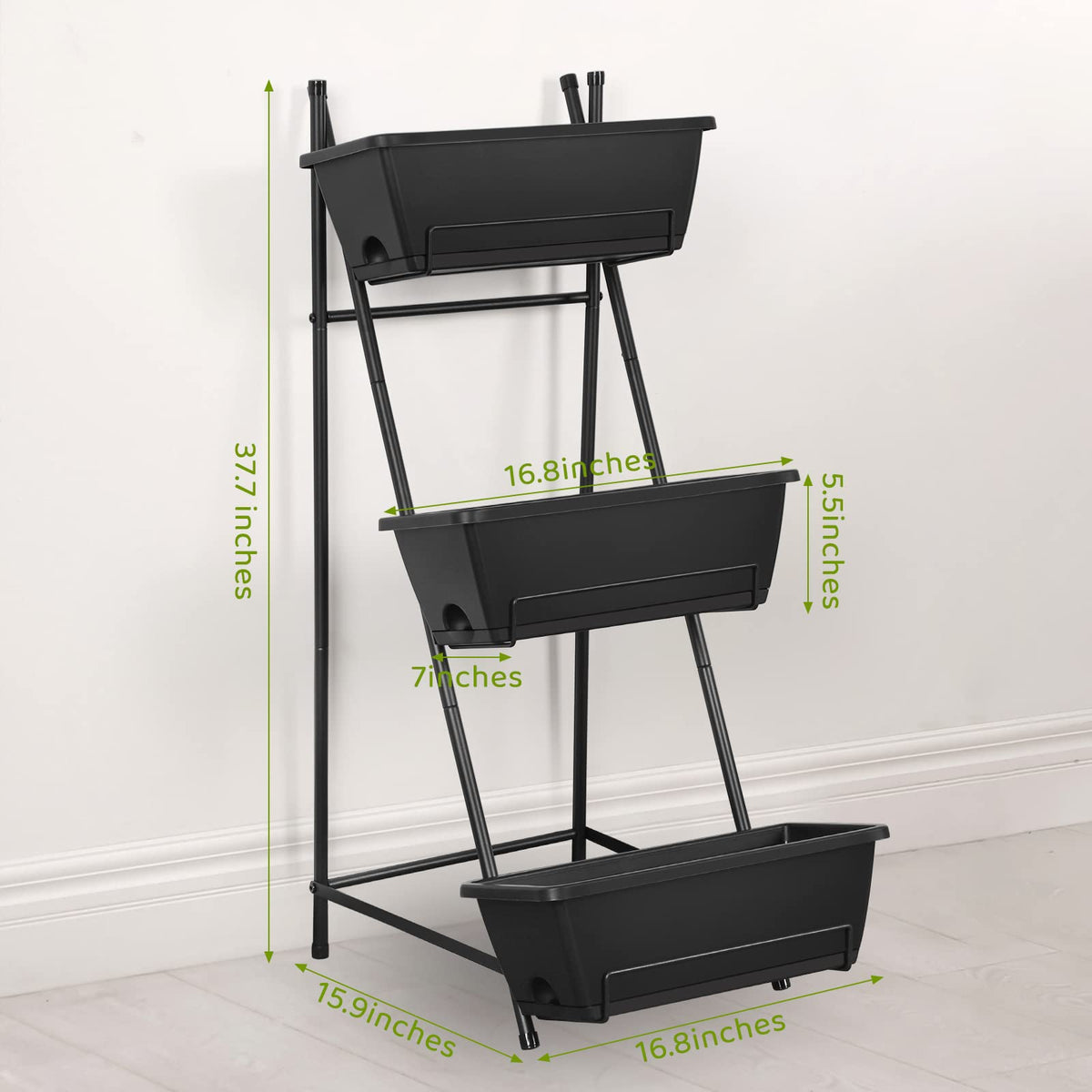 BTY stand-up garden planter box showing tall, space-saving design for herbs and vegetables