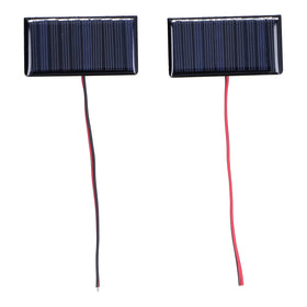 Buachois small solar panel front view with wires for portable charging.