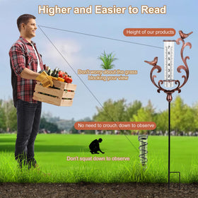 BUARO8AGA 7-inch-capacity rain gauge showing large digits for easy readings