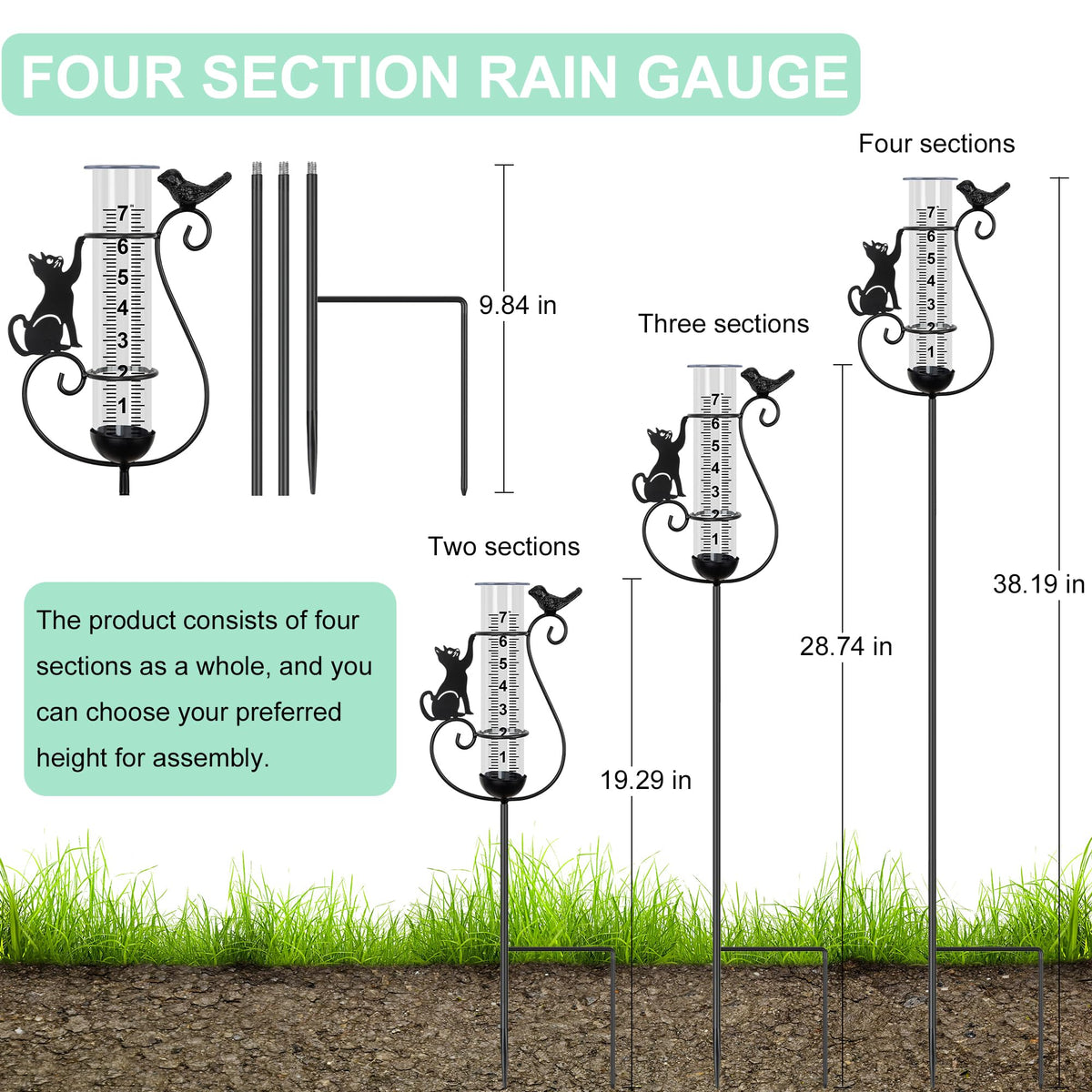 BUARO8AGA sturdy black metal posts withstand outdoor weather with decorative appeal