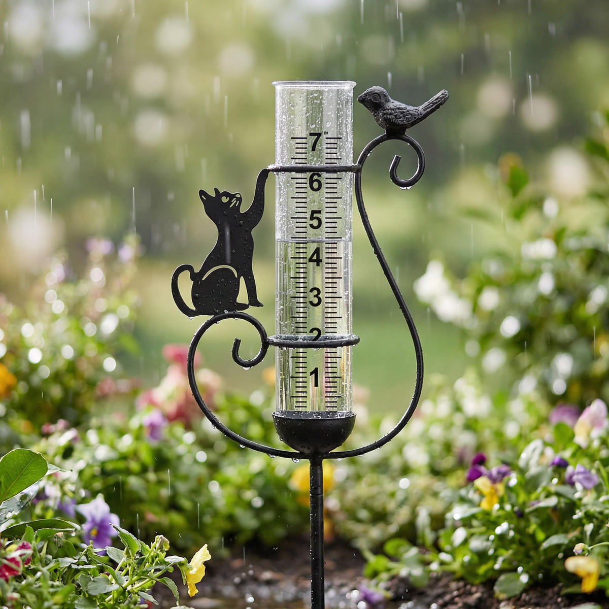 BUARO8AGA clear 7-inch scale tube providing precise rainfall readings at a glance