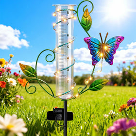 BUARO8AGA elegant garden stake decor complements patios and flower beds.