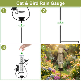 BUARO8AGA garden decor that doubles as a practical weather monitor