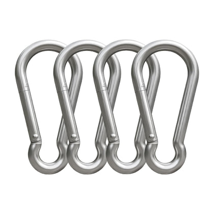 Bubblythe flagpole clip 4pc securing a flag to a pole ring outdoors.