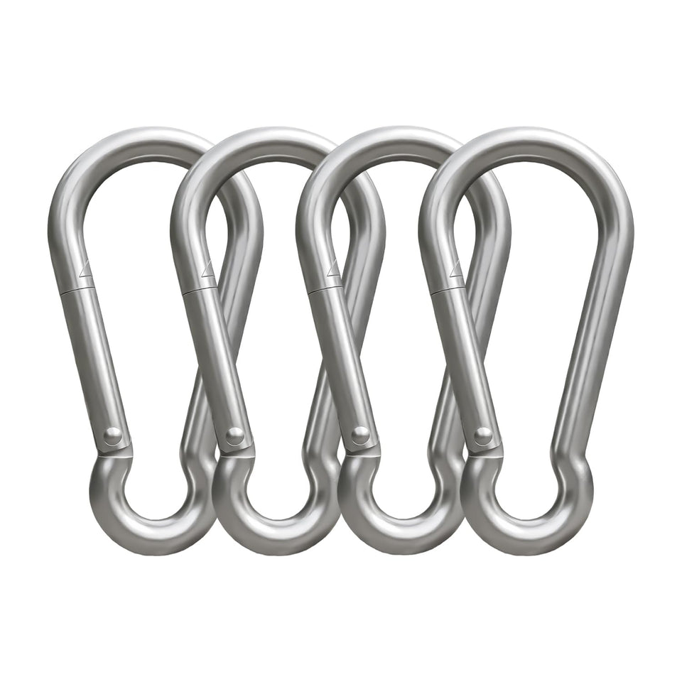 Bubblythe flagpole clip 4pc securing a flag to a pole ring outdoors.