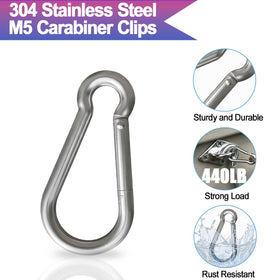 Bubblythe 304 stainless steel clip resists rust in wind.