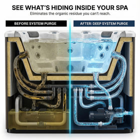 BubbyShine before-drain rinse scene illustrates pre-refill cleaning step.