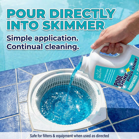 BubbyShine easy weekly routine promotes simpler pool care.