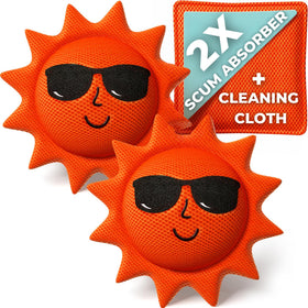BubbyShine hot tub scum absorber floating sponge catches oils and keeps water clearer.