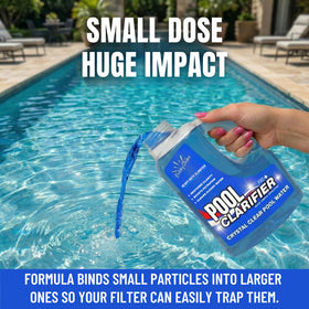 After rain, BubbyShine clarifier helps maintain sparkling water.