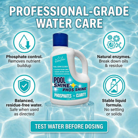 BubbyShine water clarity close-up after treatment improves visibility.