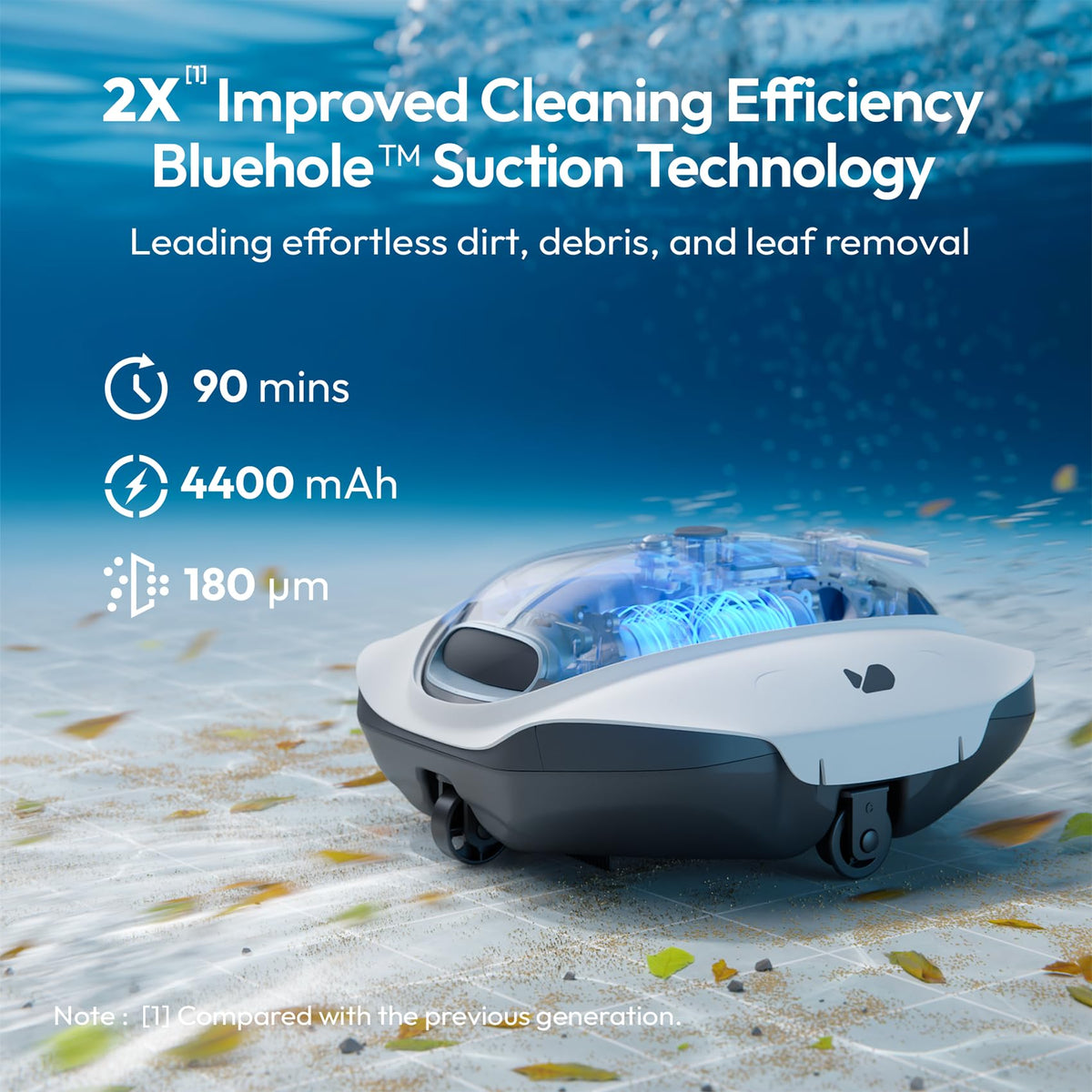 BUBLUE Bubot 300P cordless design enables easy setup and maintenance.