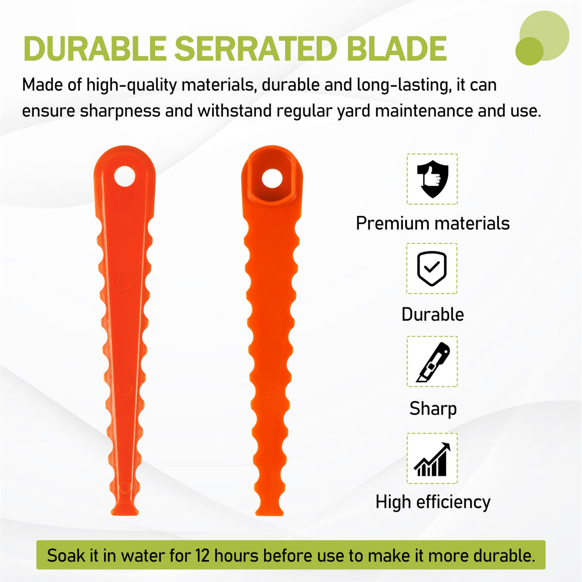 Buccilly AC053N1FB 10-pack serrated blades for tough terrain