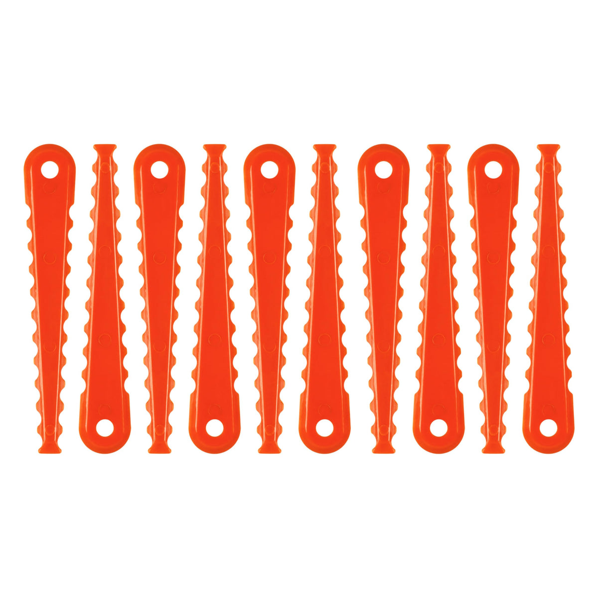 Buccilly AC053N1FB serrated blade pack front view for clean yard edges