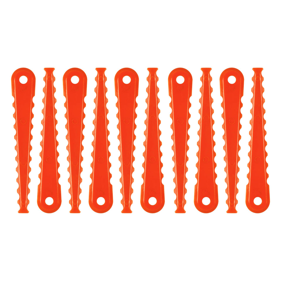 Buccilly AC053N1FB serrated blade pack front view for clean yard edges