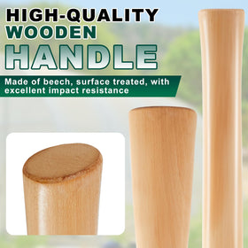 Bucherry beech handle end detail with precise dimensions for proper fit