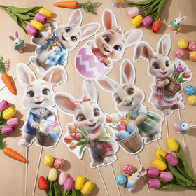 Bucherry eight Easter characters featuring bunnies and chick