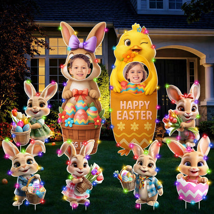 Bucherry large bunny yard sign with vibrant Easter colors for outdoor display