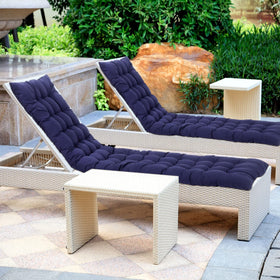 Bucherry navy lounge cushion suitable for indoor and outdoor relaxation.