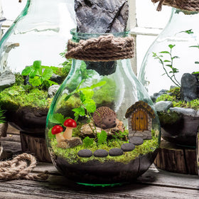 Bucherry fairy garden decor boosts visual storytelling in planters.