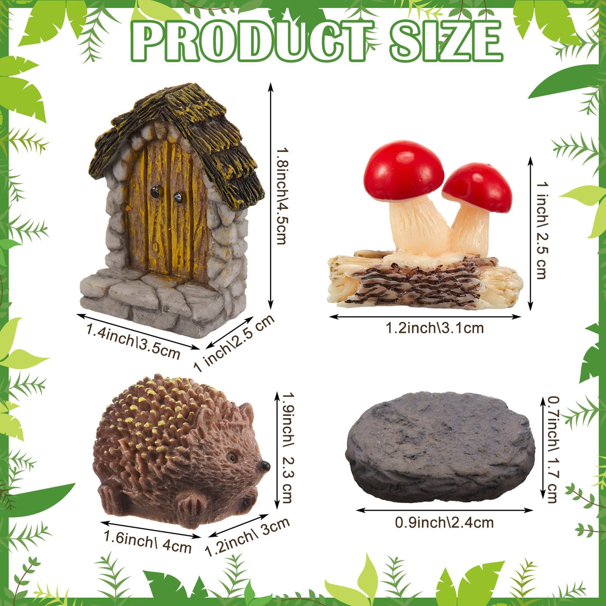 Bucherry hedgehog figurine adds a charming focal point to terrariums and mini landscapes.