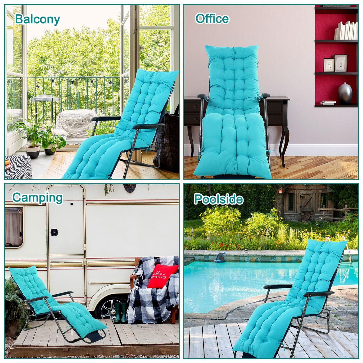 Bucherry Lake-Blue cushion with contour pattern relieves arm pressure while lounging