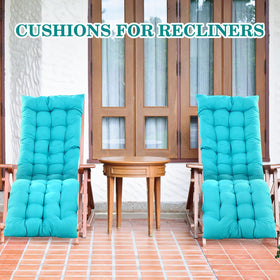Bucherry Lake-Blue outdoor cushion on patio, ready for versatile indoor-outdoor use