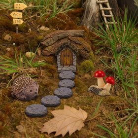 Bucherry miniature garden ornaments set for creative DIY decor.