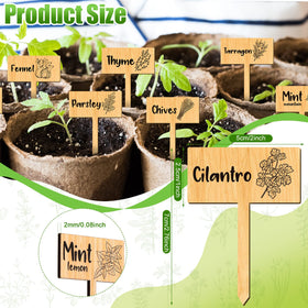 Bucherry T-type wooden plant labels mark herbs clearly for garden use
