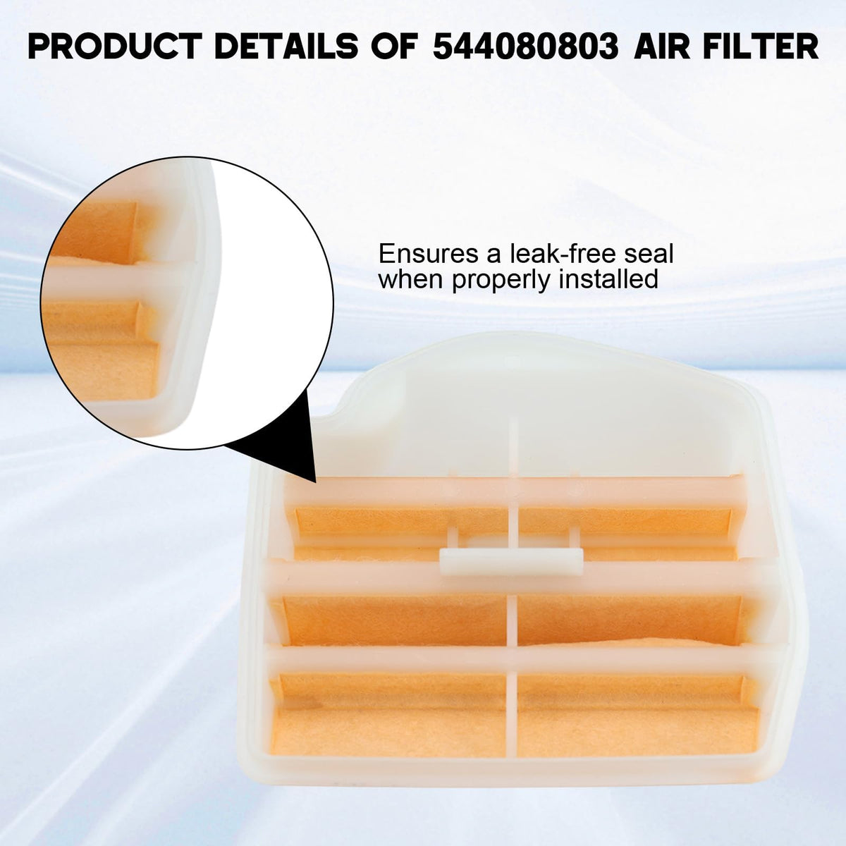 Buckbock fuel filter ensures clean fuel delivery for consistent cuts.