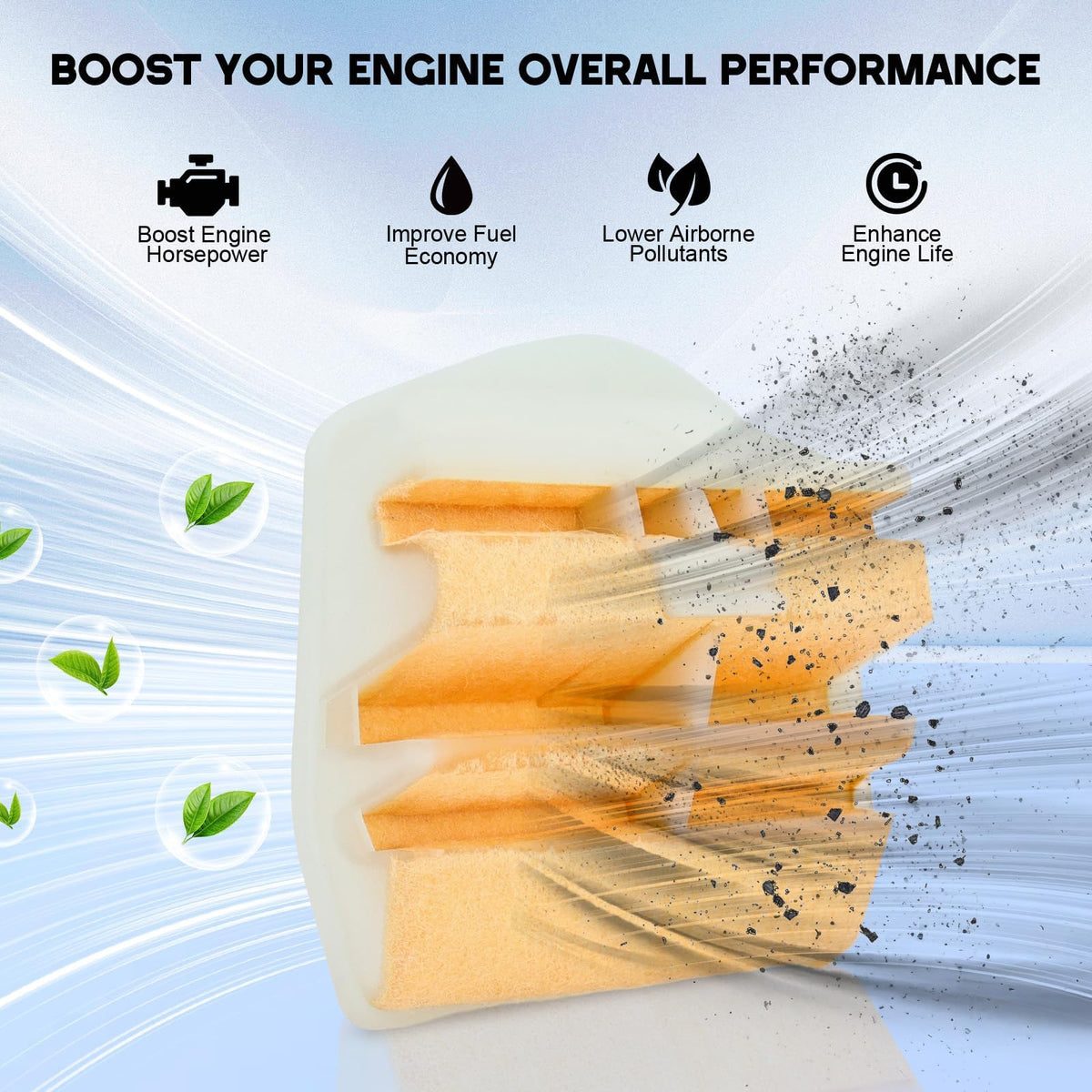 Buckbock primer bulb included for quick priming and smoother starts.