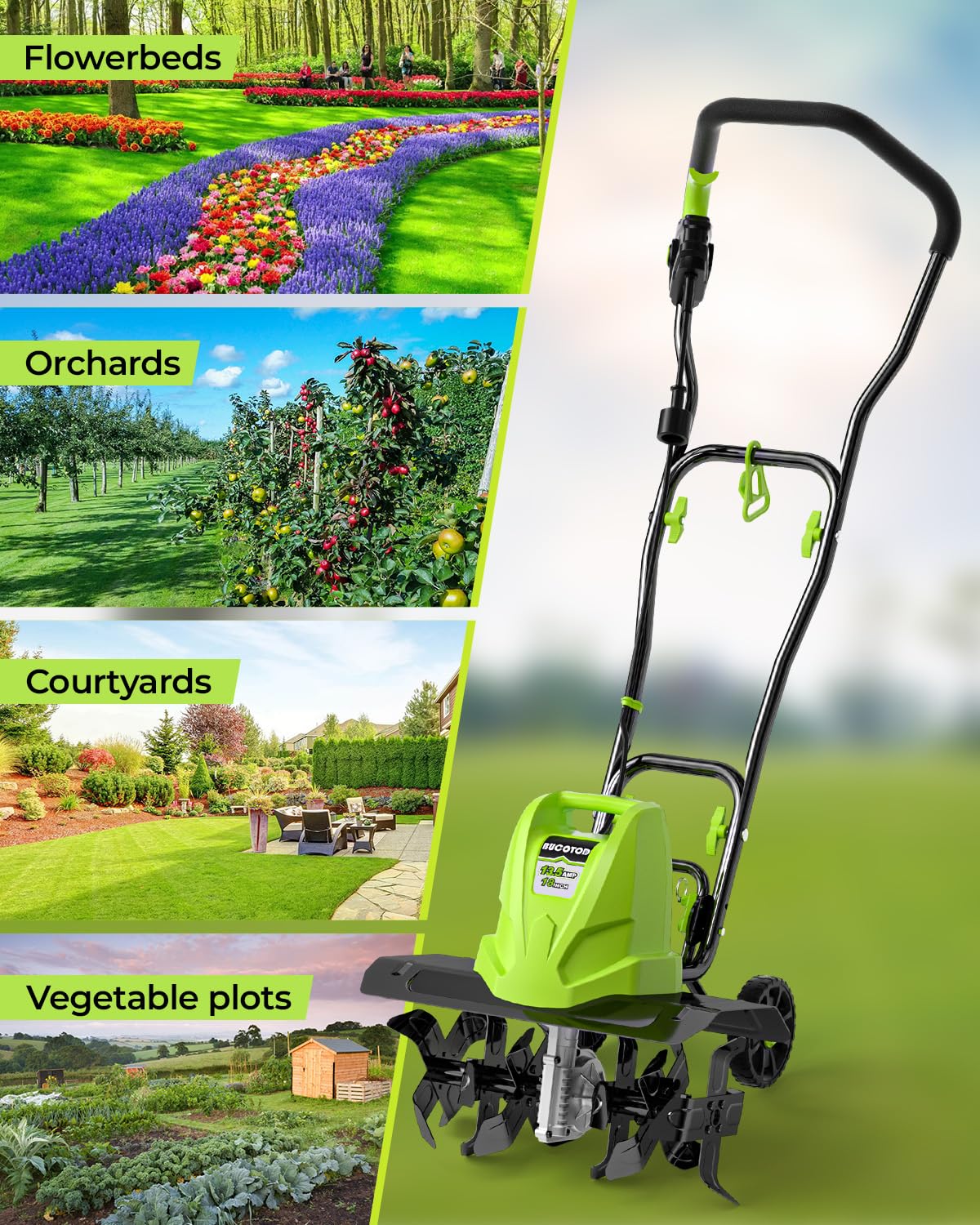 BUCOTOD lightweight 27.87-lb design aids one-handed carrying and transport
