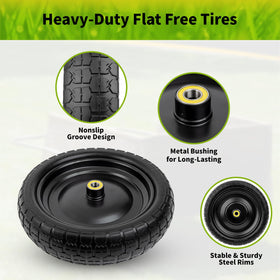 Budrash 13-inch wheel grip surface enhances traction on uneven terrain.