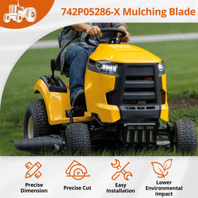 Budrash 18-5/8 inch blade length for precise 54-inch deck fit
