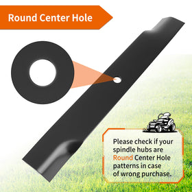 Budrash 601012 replacement blade for Hustler 54 deck, side view, easy installation.
