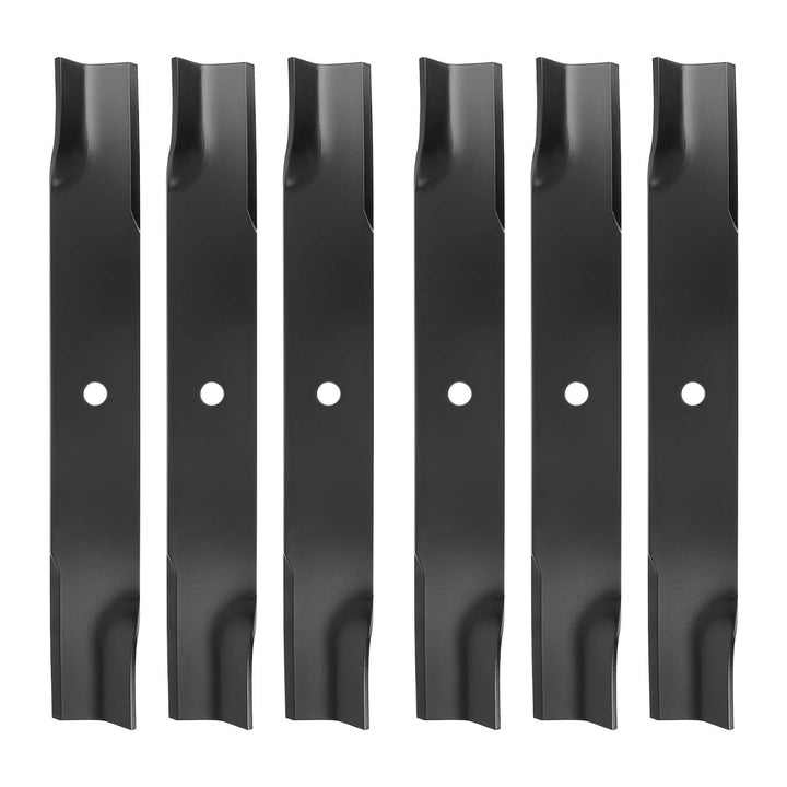 Budrash 601124 mower blade for Hustler 54 deck, top view, durable cutting edge.