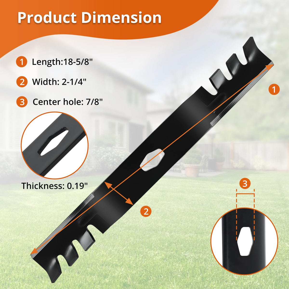 Budrash 742P05286X toothed mulching blade enhances cutting