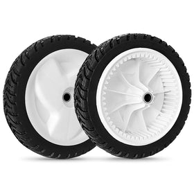 Budrash front-drive wheel 8in with tire, Toro-compatible.